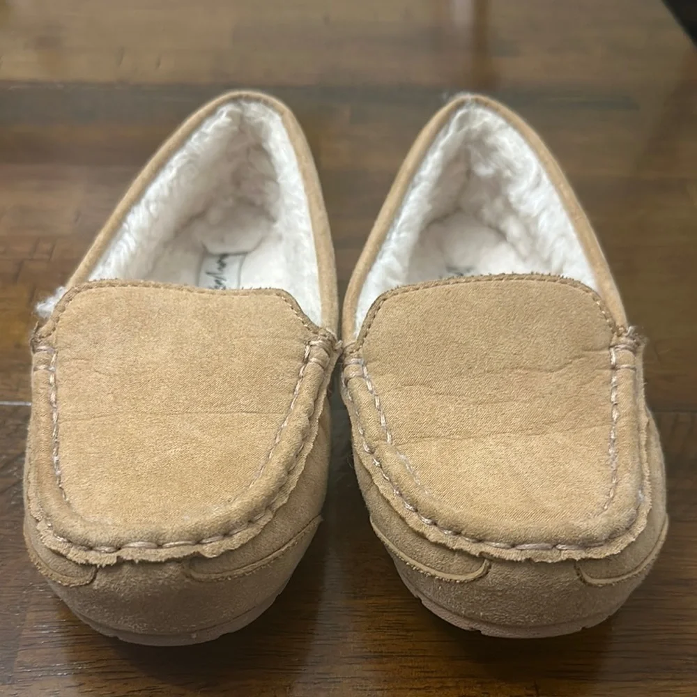 Cozy Tan Kids Slippers